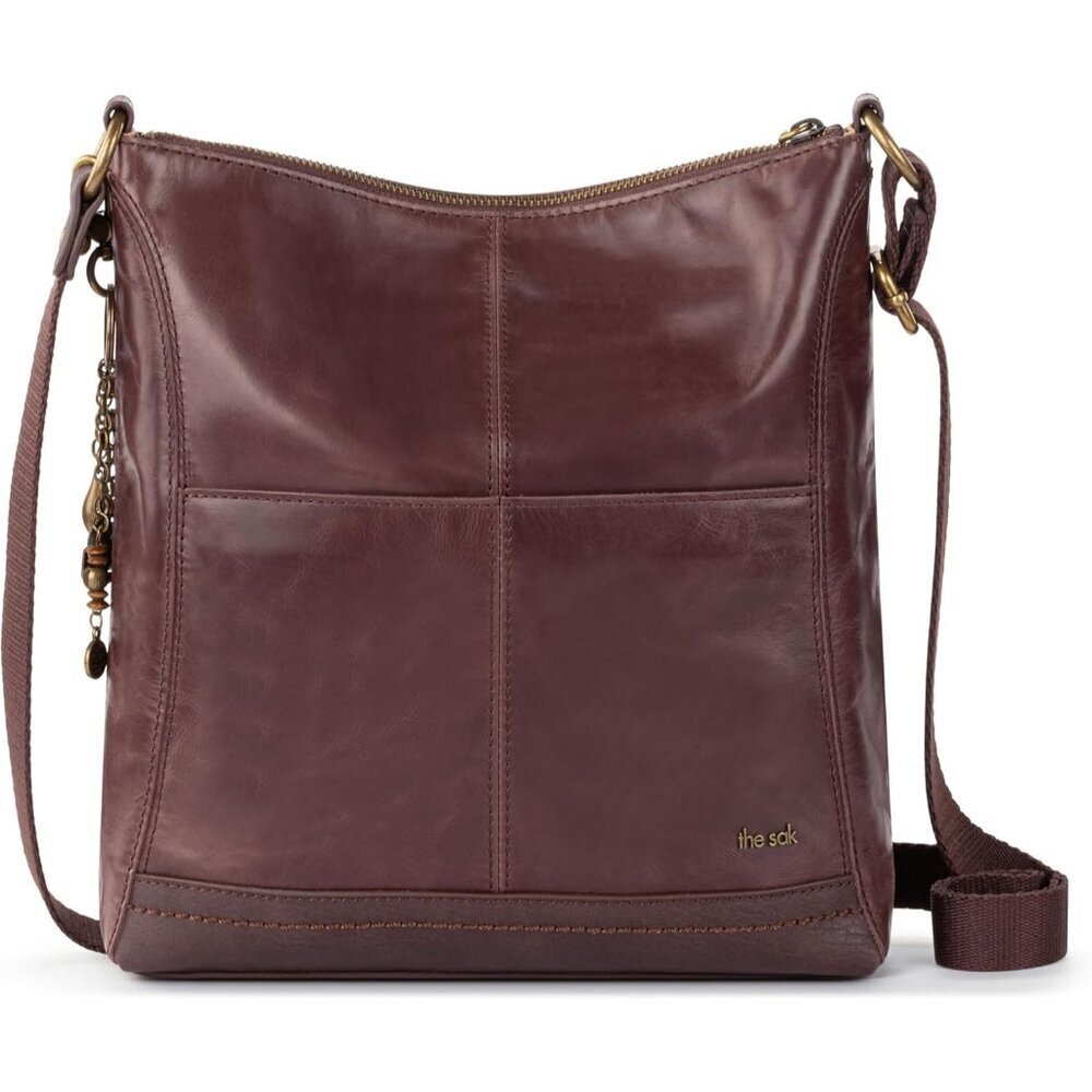 Leather Crossbody Bag Women's Adjustable Strap Recycled Peta Certified - Picture 5 of 7